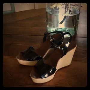 Jcrew Black Wedges